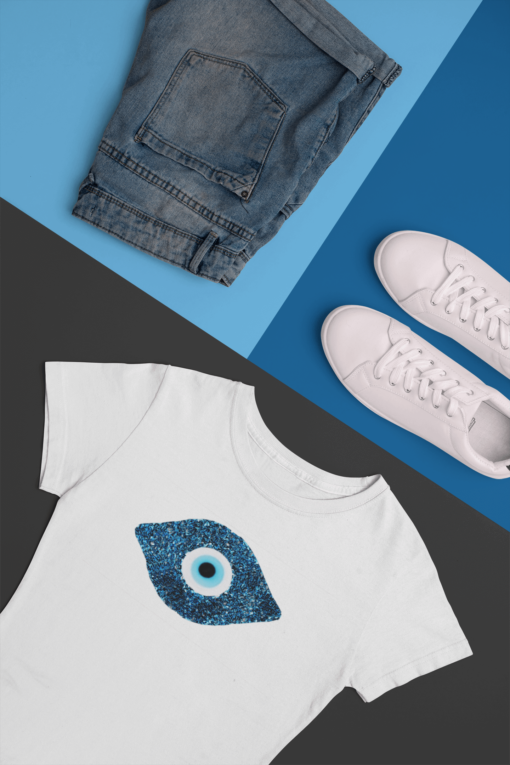 evil-eye symbol on kids t-shirt- Chichimart design
